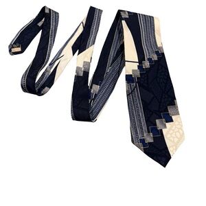 PIERRE BALMAIN Silk Tie geometric print